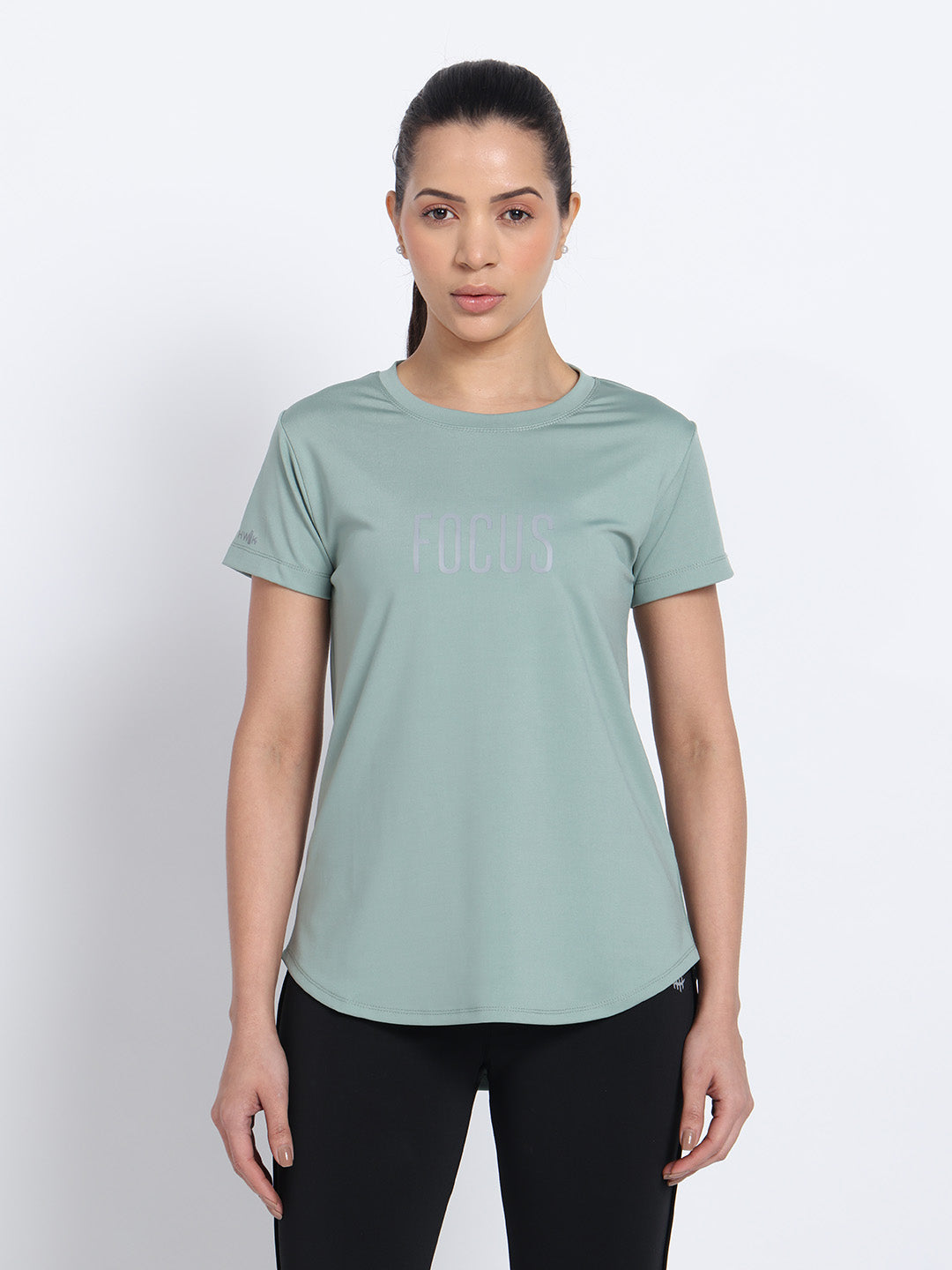 NYLON Longline Workout T-Shirt – Green