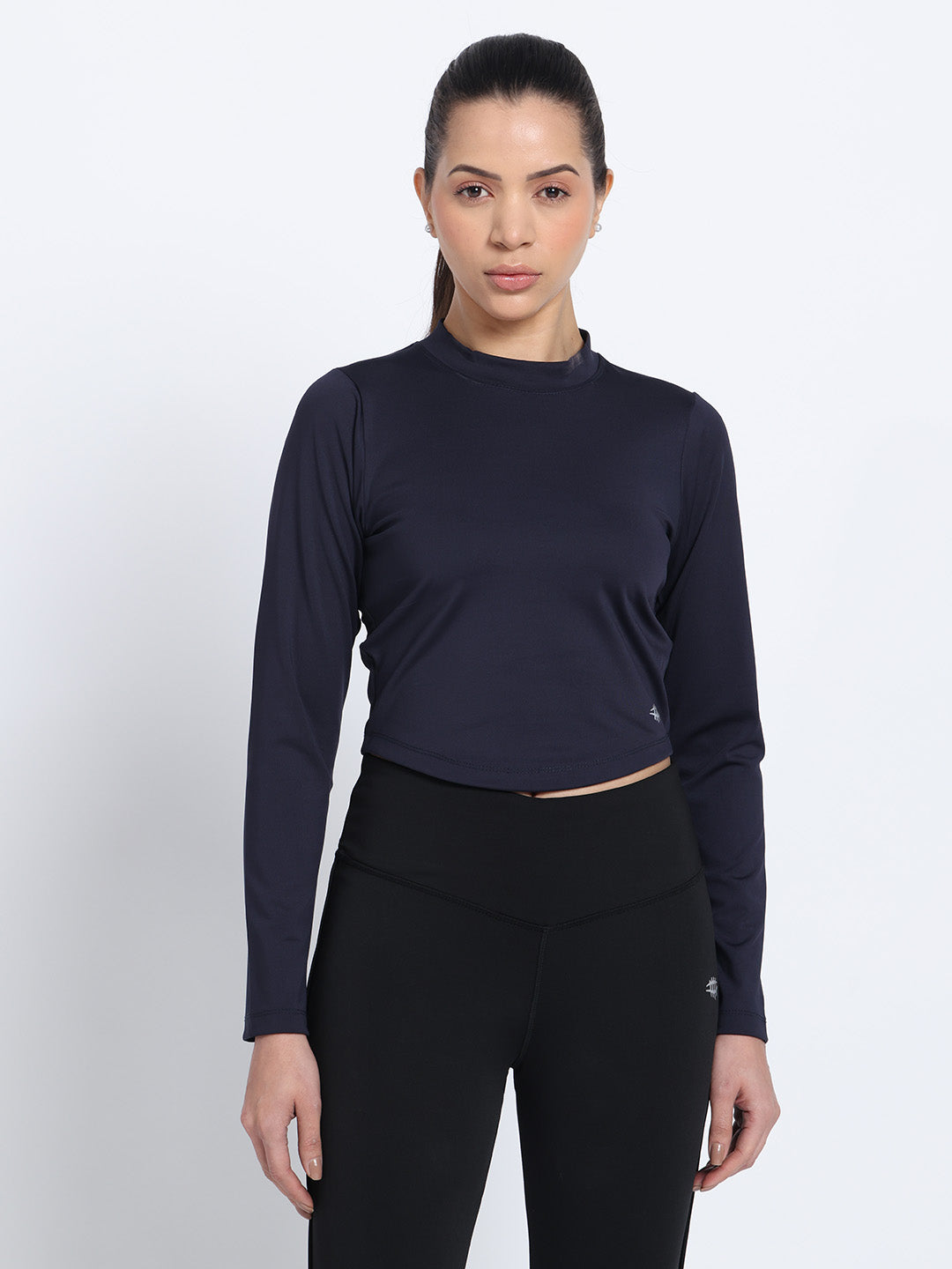 NYLON Workout Solid T-Shirts – Navy Blue