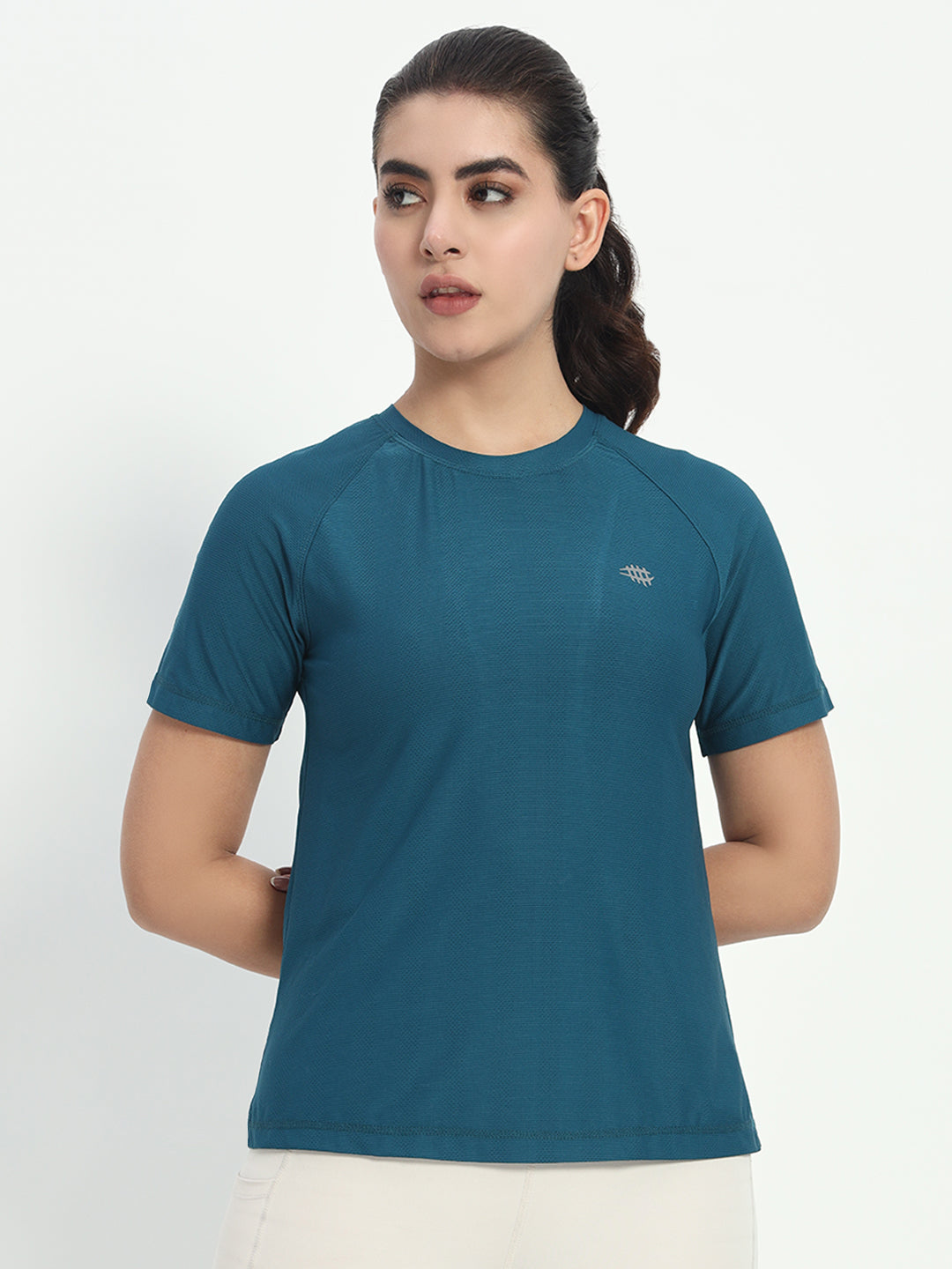 NYLON Workout Back Mesh T-Shirt - Teal