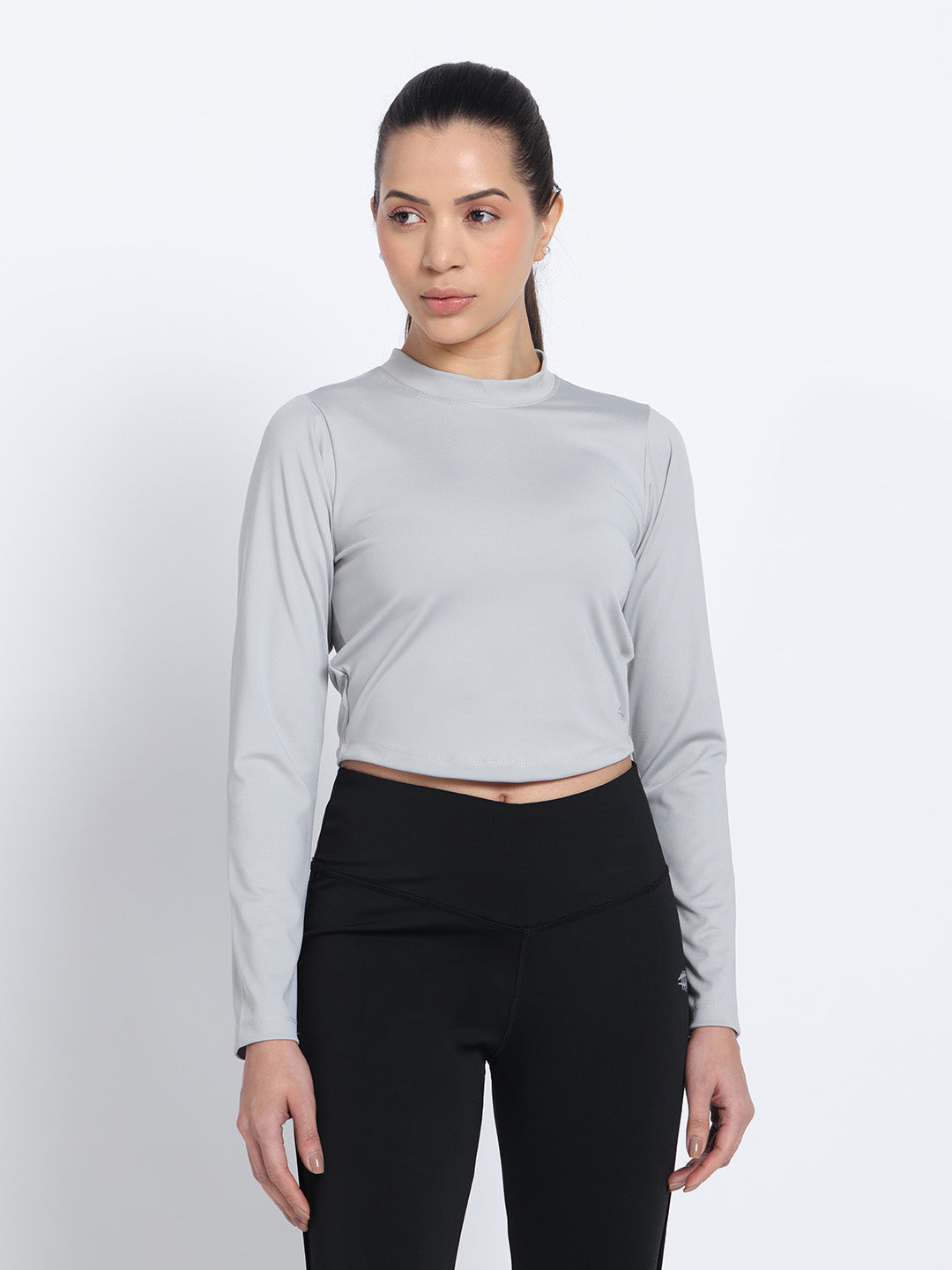 NYLON Workout Solid T-Shirts – Gray