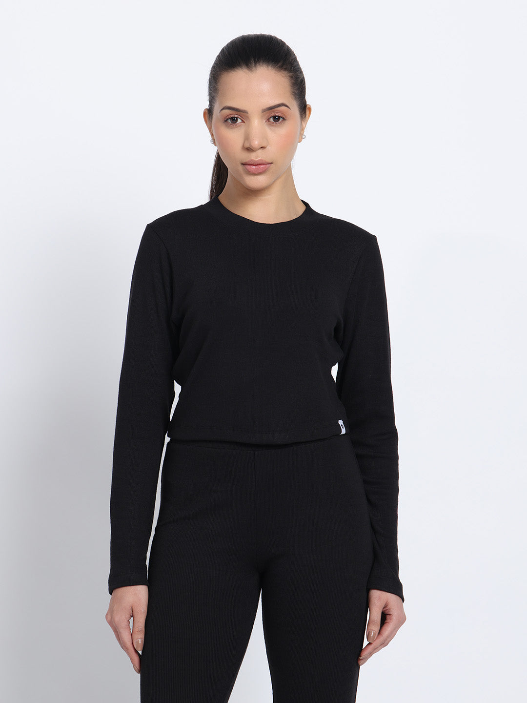 NYLON Workout Rib T-Shirt – Black