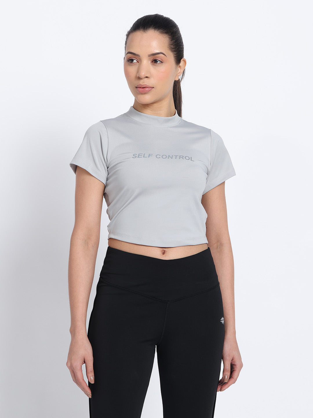 NYLON Workout High Impact T-Shirt – Gray